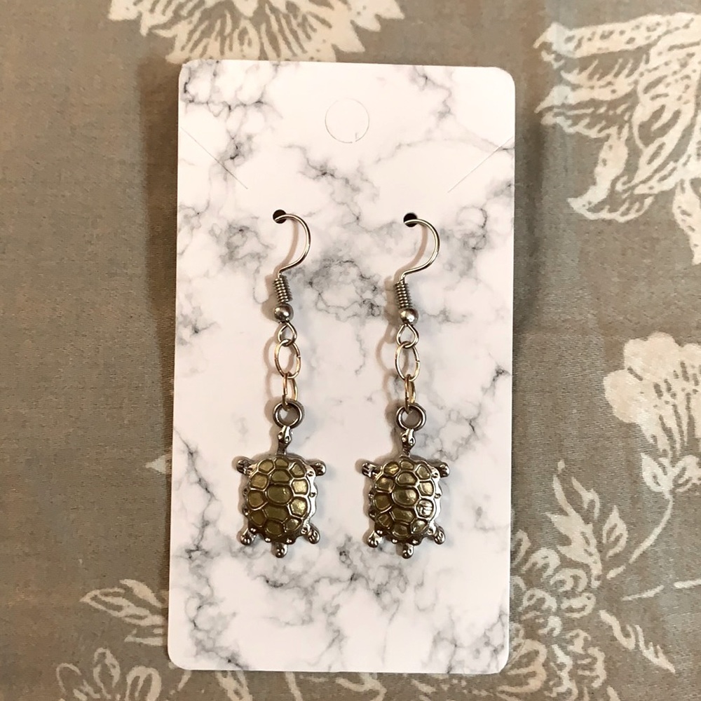 Handmade turtle earrings